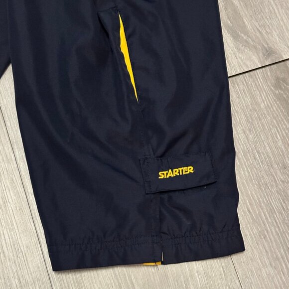 Vintage Starter Men's Navy Blue Baggy Flare Cargo Track Pants - Size Small - Picture 5 of 7